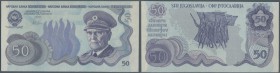 Yugoslavia: 50 Dinars ND(1978) not issued banknote, first time seen in blue color, unique as PMG graded in great condition: PMG 63 CHOICE UNCIRCULATED...
