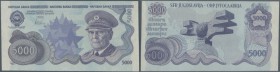 Yugoslavia: 5000 Dinars ND(1978) not issued banknote, first time seen in blue color, unique as PMG graded in great condition: PMG 64 CHOICE UNCIRCULAT...