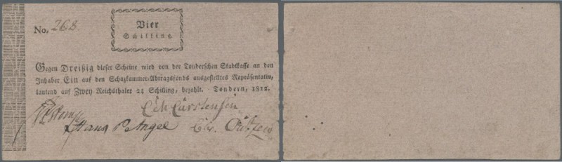 Schleswig-Holstein: Tondern 4 Schilling 1812, PiRi A646 in hübscher gebrauchter ...