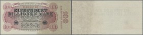 100 Billionen Mark 1923, Ro.125 in kassenfrischer Erhaltung
