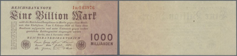 1 Billion Mark 1923, Ro.126b in kassenfrischer Erhaltung