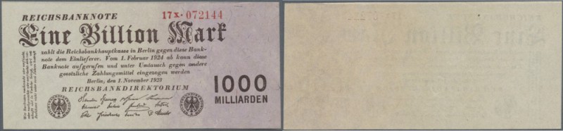 1 Billionen Mark 1923 Ro 126b, in aUNC.