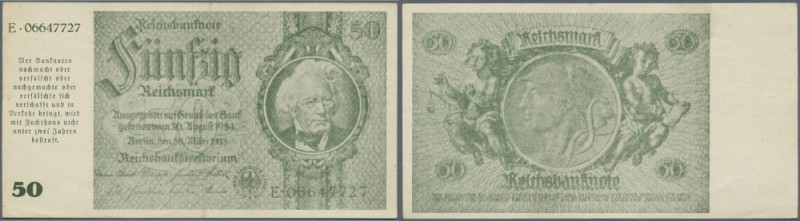 50 Reichsmark der Notausgaben 1945 für Graz, Linz und Salzburg, sog. Schörner-Sc...