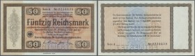 Deutsches Reich - Reichskonversionskasse: 50 Reichsmark 1933, ohne Heftlöcher, mit Perforation ”entwertet”, Ro.704 in kassenfrischer Erhaltung