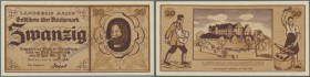 Aalen, Landkreis, 5, 10, 20 Reichsmark, 15.4.1945, ohne KN, jeweils mit viol. Stempel ”Carl Edelmann G.m.b.H.”, Erh. I, 3 Scheine