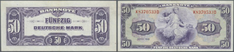 50 Deutsche Mark, 1948, Ro. 242, in leicht gebrauchter Erhaltung mit nur sehr le...