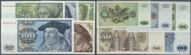 Lot mit 20 Banknoten der BBK I 1980, dabei die selteneren Ausgaben zu 20 und 100...