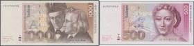 500 DM 1991 und 2 x 1000 DM 1991 Ersatznote Serie ”YA”, Ro.301a, 302b, alle in kassenfrischer Erhaltung UNC (3 Banknoten)