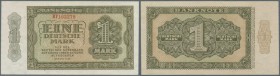 1 Mark 1948, 6-stellige KN mit Serie BY (einziges bekanntes Exemplar, erst seit 2014 im Katalog), Ro.340b in kassenfrischer Erhaltung
