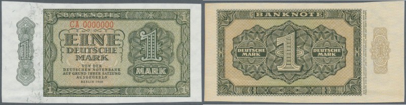 1 Mark 1948 Muster mit Serie CA 0000000, Ro.340eM, kassenfrische Erhaltung, leic...
