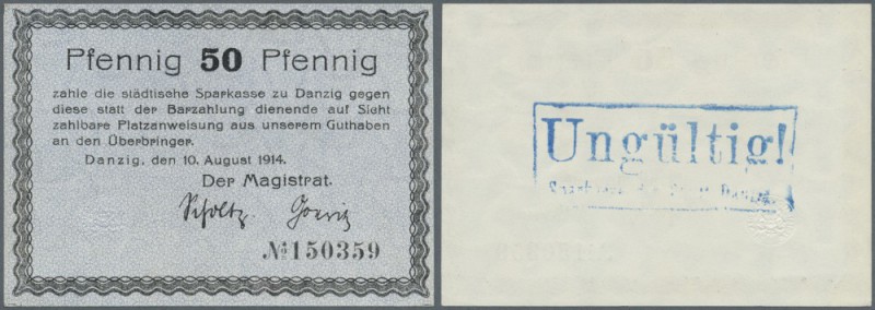 Danzig: 50 Pfennig 1914, Ro.780c in kassenfrischer Erhaltung // Danzig: 50 Pfenn...