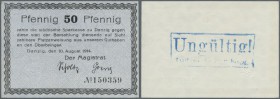 Danzig: 50 Pfennig 1914, Ro.780c in kassenfrischer Erhaltung // Danzig: 50 Pfennig 1914, P.1 in perfect UNC condition