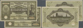 Danzig: 2 Banknoten zu 1000 Mark 1922, Ro.794, einmal mit kleinem Knick unten links und rechts, die zweite Note ebenfalls mit Eckknick und 2 kleinen N...