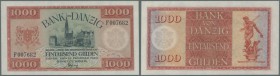 Danzig: 1000 Gulden 1924, Ro.837 in perfekt kassenfrischer Erhaltung. Sehr selten!