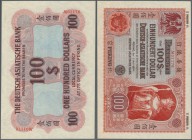 Deutsch-Asiatische Bank: Filiale Peking 100 Dollar 01.Juli 1914, Ro.1038 in nahezu kassenfrischer Erhaltung, lediglich die linke und rechte obere Ecke...