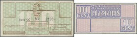 Westerbork: Set 2 Gutscheine zu 10 und 100 Cent 1944 in hübscher Gebrauchserhaltung.