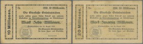 Grünhainichen, Gemeinde, 10, 20 Mio. Mark, 24.8.1923, beide Nominalen nicht bei Keller, Erh. III-