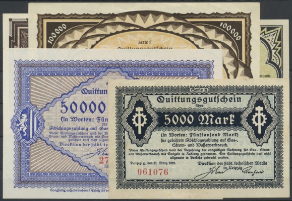 Leipzig, Direktion der städt. techn. Werke, 5000, 50 Tsd. Mark, 31.3.1923, 100 T...