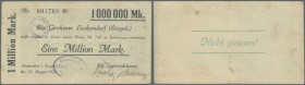 Leukersdorf, Gemeindekasse, 1 Mio. Mark, 23.8.1923, Scheck auf Girokasse, Nominale nicht bei Keller, Erh. III