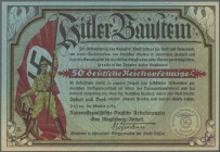 Dessau, NSDAP Gau Magdeburg, 50 Reichspfennig, Oktober 1932, ”Hitler-Baustein”, Erh. II (senkr. Mittelfaltung)