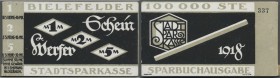 Bielefeld, Stadt, 1920/21, vollständiges ”Scheinwerferheft”, Erh. I-II