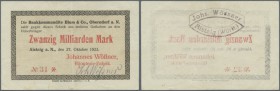 Aisteig, Johannes Wößner, 20 Mrd. Mark, 27.10.1923, Ort nicht bei Keller, bei Karau höchste Seltenheit, Erh. II-