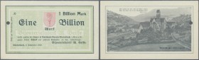 Alpirsbach, Bijouteriefabrik M. Beisse, 1 Billion Mark, 2.11.1923, ohne KN und Unterschriften, lochentwertet, Erh. I-