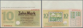 Freigeld : Reichswährungsamt, 10 Mark Deutscher Reichs-Währung, 10.12.1931, beidseitig mehrfarbiger Musterdruck eines Schwundscheines auf Wasserzeiche...