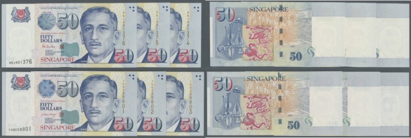 Singapore: huge set with 68 Banknotes Singapore in collectors album from 1 to 50...