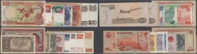 Asia: world banknote lot Asia with 350 banknotes including Brunei, Singapore, Malaysia, Vietnam and a few world notes from Canada, USA (1 Dollars) and...