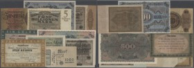 Deutschland: riesiges Lot mit 1215 Banknoten Deutsches Reich mit vielen besseren, teils in kassenfrischer Erhaltung, von Altdeutschland über Kaiserrei...