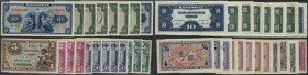 Einzigartiges Set mit 20 Banknoten der frühen Ausgaben (Kopfgeld, Serie 1948n und Serie 1949), dabei auch Ausgaben mit B-Stempel (10 DM 1948 Ro.239a u...