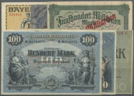 Länderbanken: Lot mit 39 Banknoten der Bayerischen Staatsbank und Notenbank, der Badischen Bank und der Württembergischen Bank, dabei unter anderem 20...