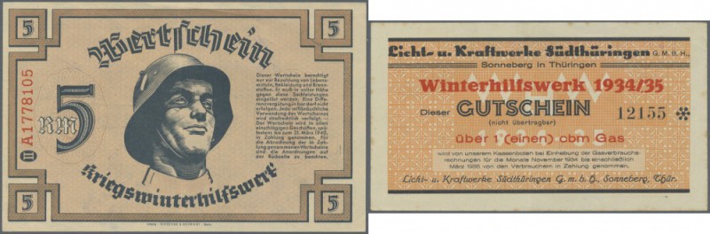 Winterhilfswerk WHW, 31 Wertscheine 1934/44 (dabei 4 Sachwertscheine der Licht- ...