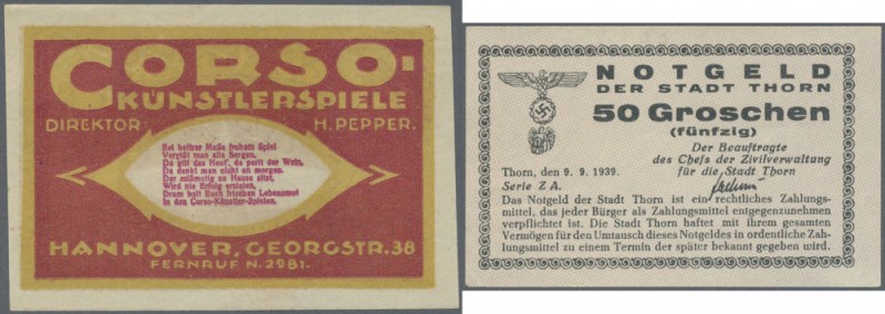 Lot von 135 deutschen Notgeldscheinen aller Epochen und Gebiete, mit 2 Stück Han...