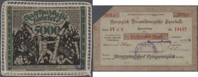 NOTGELD in 2 Alben mit Auflistung des Einlieferers 132 Scheine: überwiegend Großgeld der Inflation 1922/23 aber auch 1. WK und etwas Kaiserreichsantei...