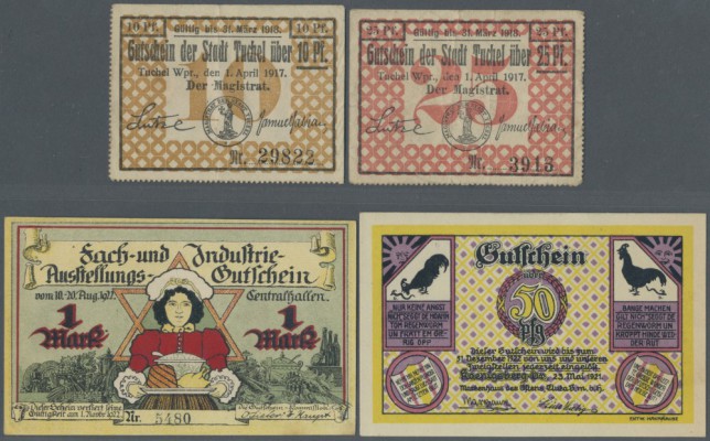 Riesige alte Notgeldschwarte mit Kunstledereinband, enthaltend über 1100 Notgeld...