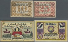 Riesige alte Notgeldschwarte mit Kunstledereinband, enthaltend über 1100 Notgeldscheine zumeist als deutsche Serienscheine, mit etlichen Verkehrsausga...
