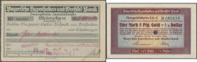 München und Stadtteile, 2 Alben mit ca. 540 Notgeldscheinen, dabei enthalten 17 Stück (incl. Goldgeld) des Reichspostministeriums, Goldgeld der Stadt,...