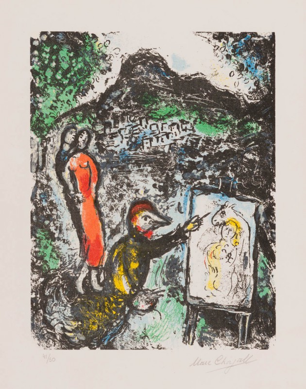 Chagall, Marc (Frankreich/Russland, 1887-1985) «Devant St. Jeannet» 1972 

 Ch...