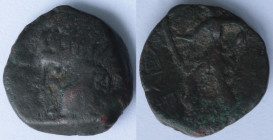 Mondo Greco. Illyria. Re Ballaios. 190-168 a.C. Ae. D/ Testa di Ballaios verso sinistra. R/ Personaggio con lancia verso sinistra. Peso 2,77 gr. Diame...