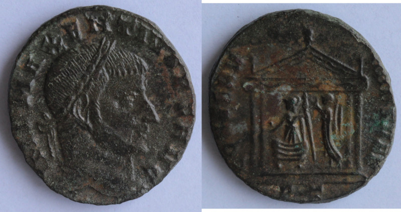 Impero Romano. Massenzio. 306-312 d.C. Follis. Ae. Ticinum. D/ IMP MAXENTIVS P F...