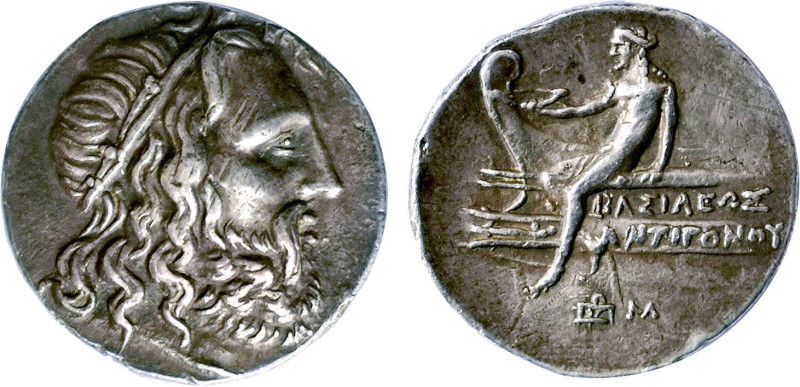 ROYAUME DE MACÉDOINE
Antigone Doson (229-221) : Tétrarachme à la tête de Poséid...