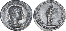 ELAGABALE (218-222)
Antoninien : La Santé debout à droite, nourissant un serpent qu'elle tient dans ses bras
 - TTB 45 (TTB++)
Assez Rare !


SM...