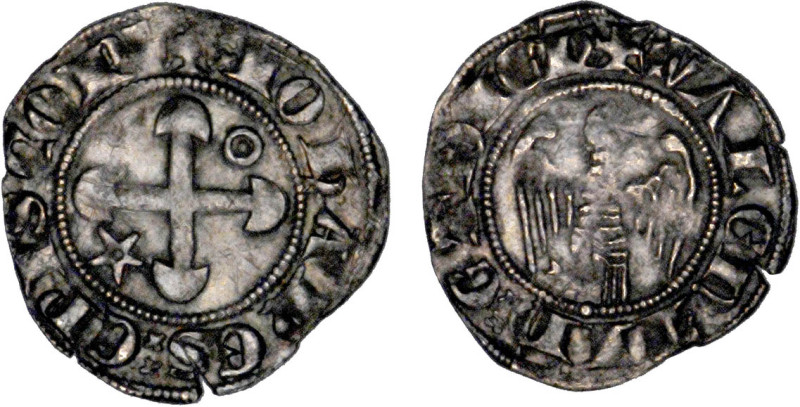 DAUPHINÉ
Evêché de Valence et de Die, Jean de Genève (1285-97) : Gros d'argent ...