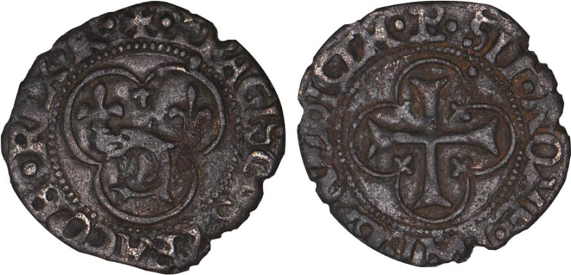 FRANÇOIS Ier (1515-1547)
Double tournois du Dauphiné, 1er type
 - TTB 35 (TTB)...