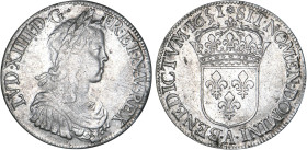 LOUIS XIV le Grand (1643-1715)
Écu blanc à la mèche longue
1651 A - TTB 35 (TTB)



DR 274, D 1469, GR 202, Dav# 3799, KM# 155
PARIS - ARGENT -...