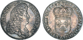 LOUIS XIV le Grand (1643-1715)
1/2 écu blanc à la perruque
1687 A - SUP 58 (SUP)
Rarissime surtout en l'état !!!
7 sur 6

DR 326, D 1507, GR 181...