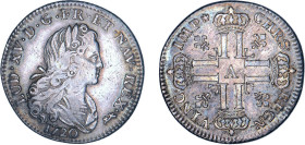 LOUIS XV le Bien aimé (1715-1774)
"Petit louis d'argent"
1720 A - TTB 40 (TTB+)



DR 538, D 1664, GR 305, KM# 455
PARIS - ARGENT - 7,98g
 ---...