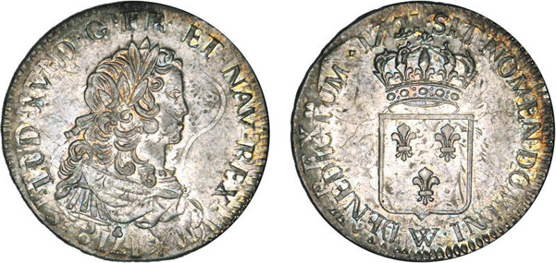 LOUIS XV le Bien aimé (1715-1774)
Écu de France
1721 W - SPL 60 (SUP+)
rf - R...